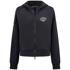 NHL Black Los Angeles Kings Levelwear Women's Judd Raglan Full-Zip Hoodie