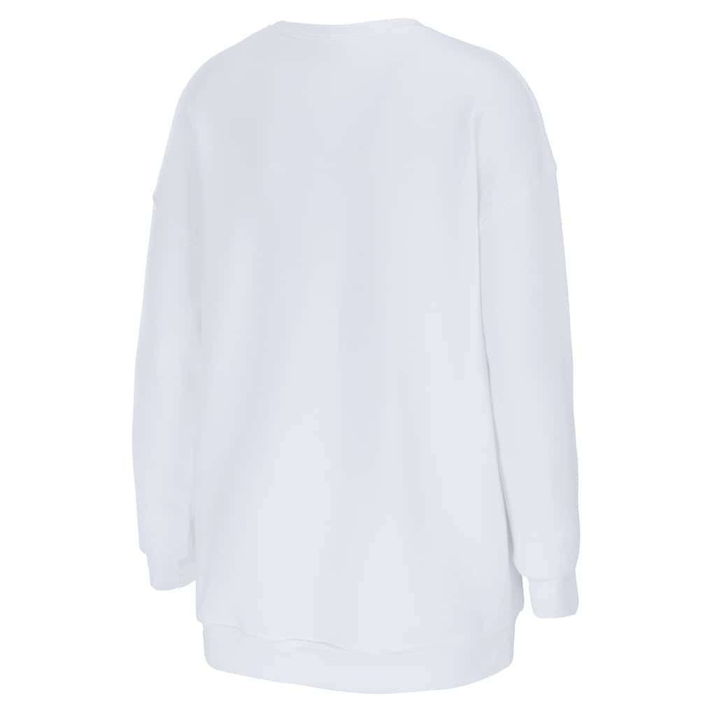 vs. Seattle Seahawks WEAR by Erin Andrews Women's Super Bowl LX Matchup Sweatshirt - New England Patriots