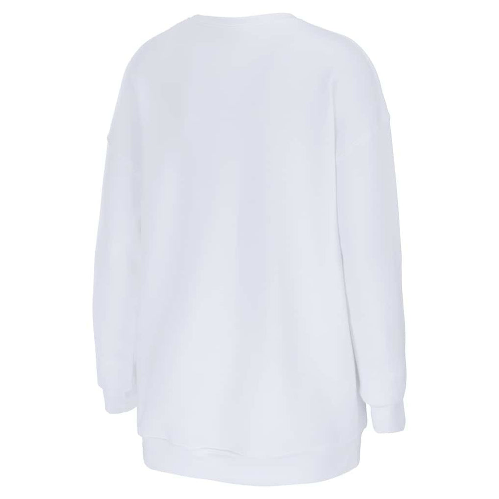 vs. Seattle Seahawks WEAR by Erin Andrews Women's Super Bowl LX Matchup Sweatshirt - New England Patriots