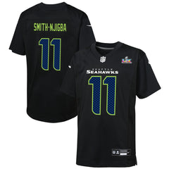 Jaxon Smith-Njigba  Youth Super Bowl LX Patch Carbon Fashion Game Jersey - Seattle Seahawks
