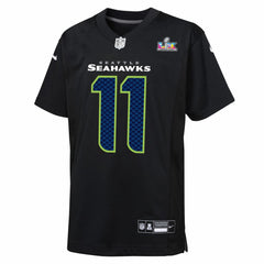 Jaxon Smith-Njigba  Youth Super Bowl LX Patch Carbon Fashion Game Jersey - Seattle Seahawks