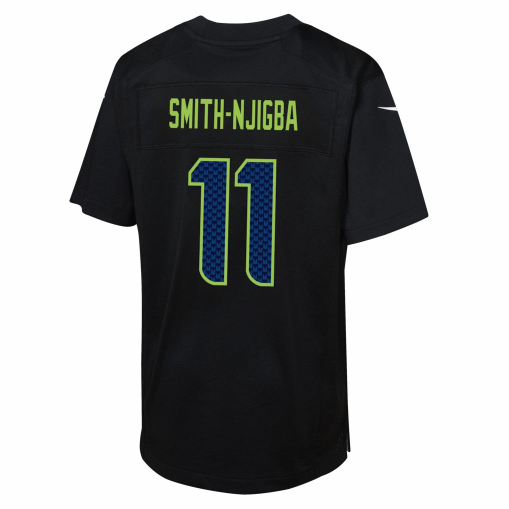 Jaxon Smith-Njigba  Youth Super Bowl LX Patch Carbon Fashion Game Jersey - Seattle Seahawks