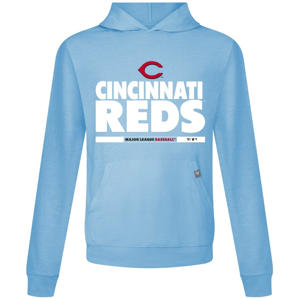 MLB Cincinnati Reds Levelwear Relay Center Stage Long Sleeve Hooded T-Shirt