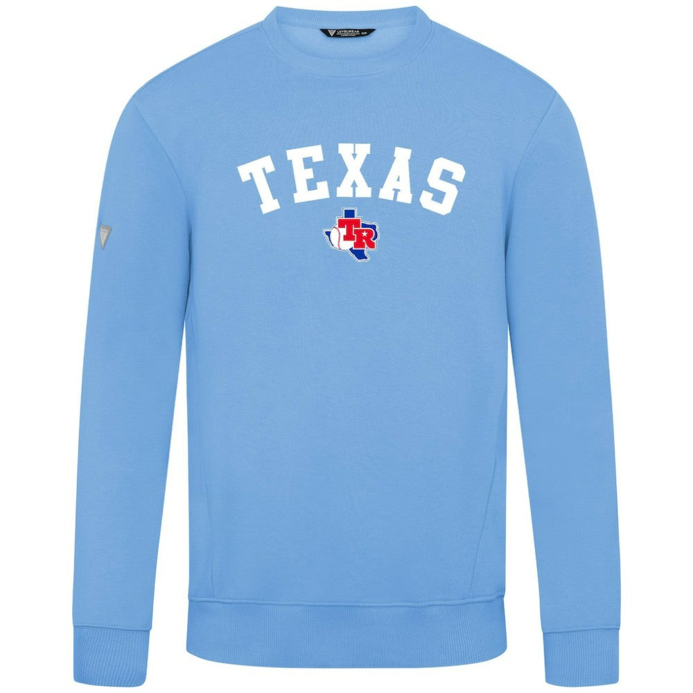MLB Texas Rangers Levelwear Zane Felt Arch Pullover Sweatshirt