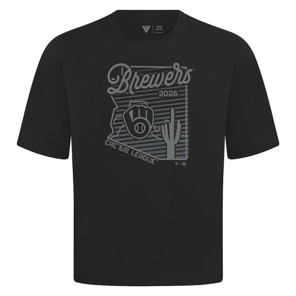 MLB Milwaukee Brewers Levelwear Sunrise Luxe Signature Knit T-Shirt
