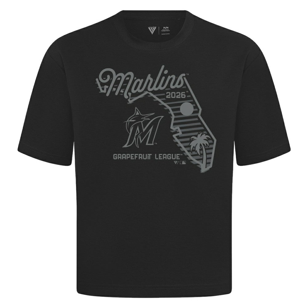 MLB Miami Marlins Levelwear Sunrise Luxe Signature Knit T-Shirt
