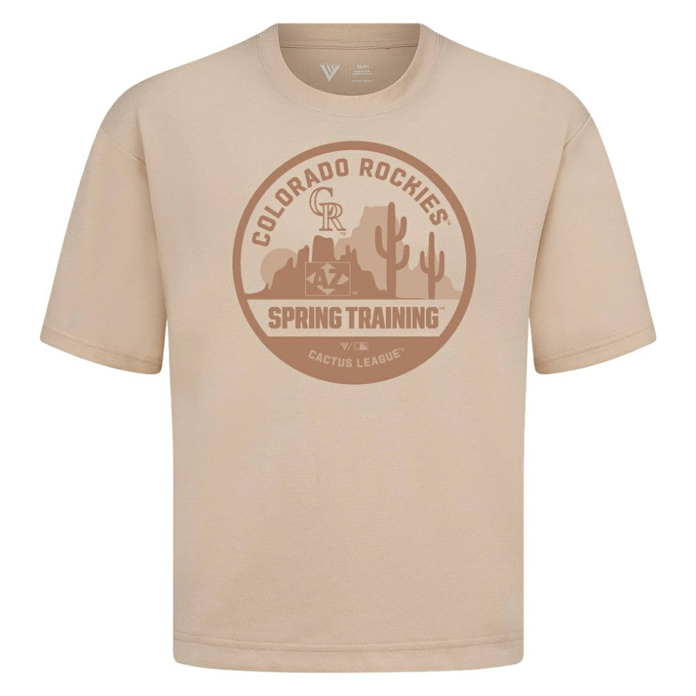 MLB Colorado Rockies Levelwear Spring Training Badge Luxe Signature Knit T-Shirt