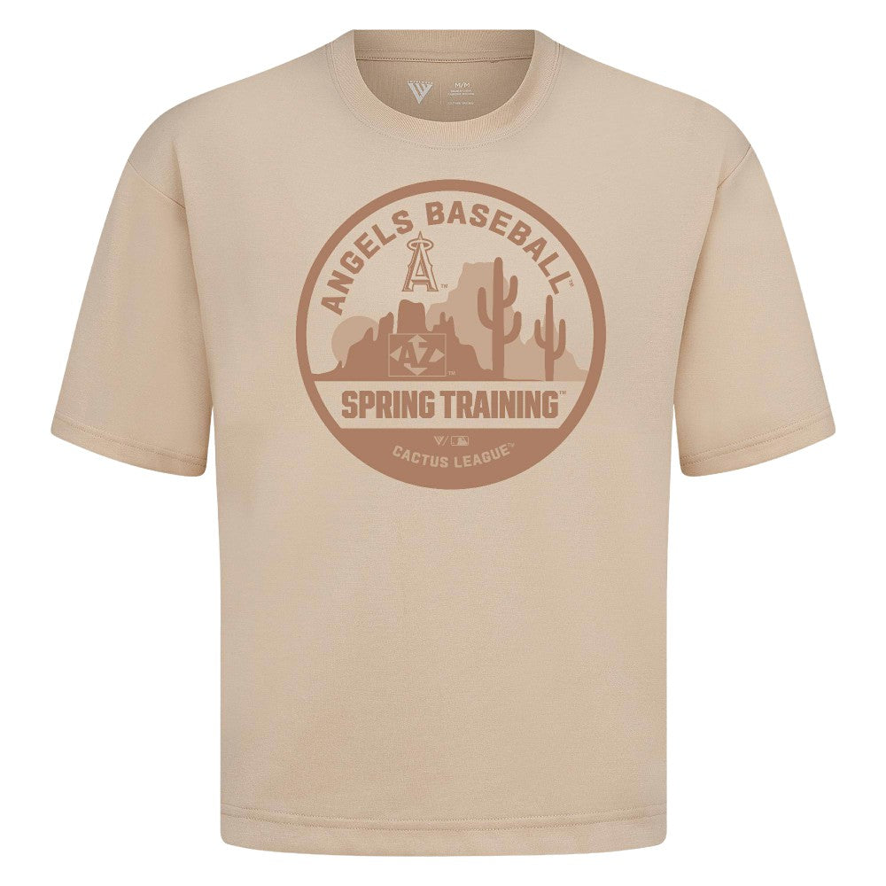 MLB Los Angeles Angels Levelwear Spring Training Badge Luxe Signature Knit T-Shirt