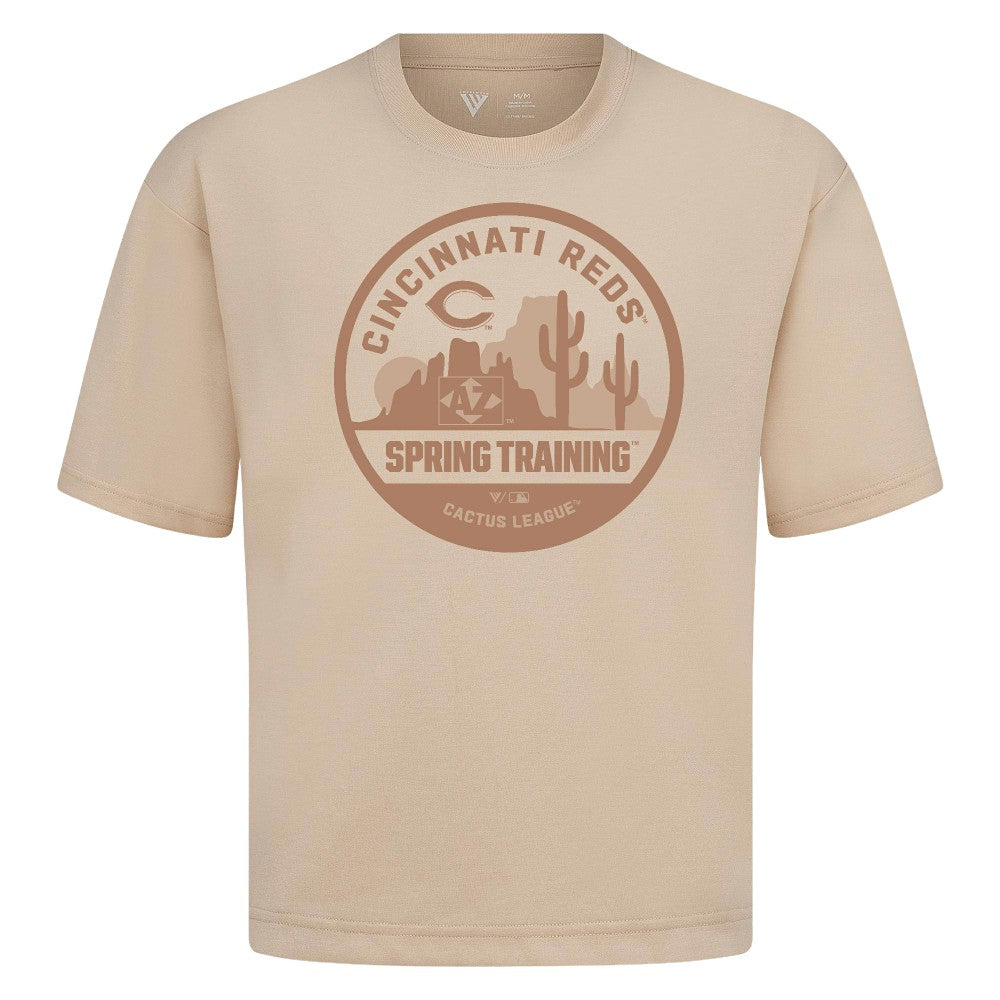 MLB Cincinnati Reds Levelwear Spring Training Badge Luxe Signature Knit T-Shirt
