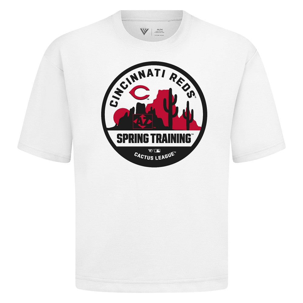 MLB Cincinnati Reds Levelwear Spring Training Badge Luxe Signature Knit T-Shirt