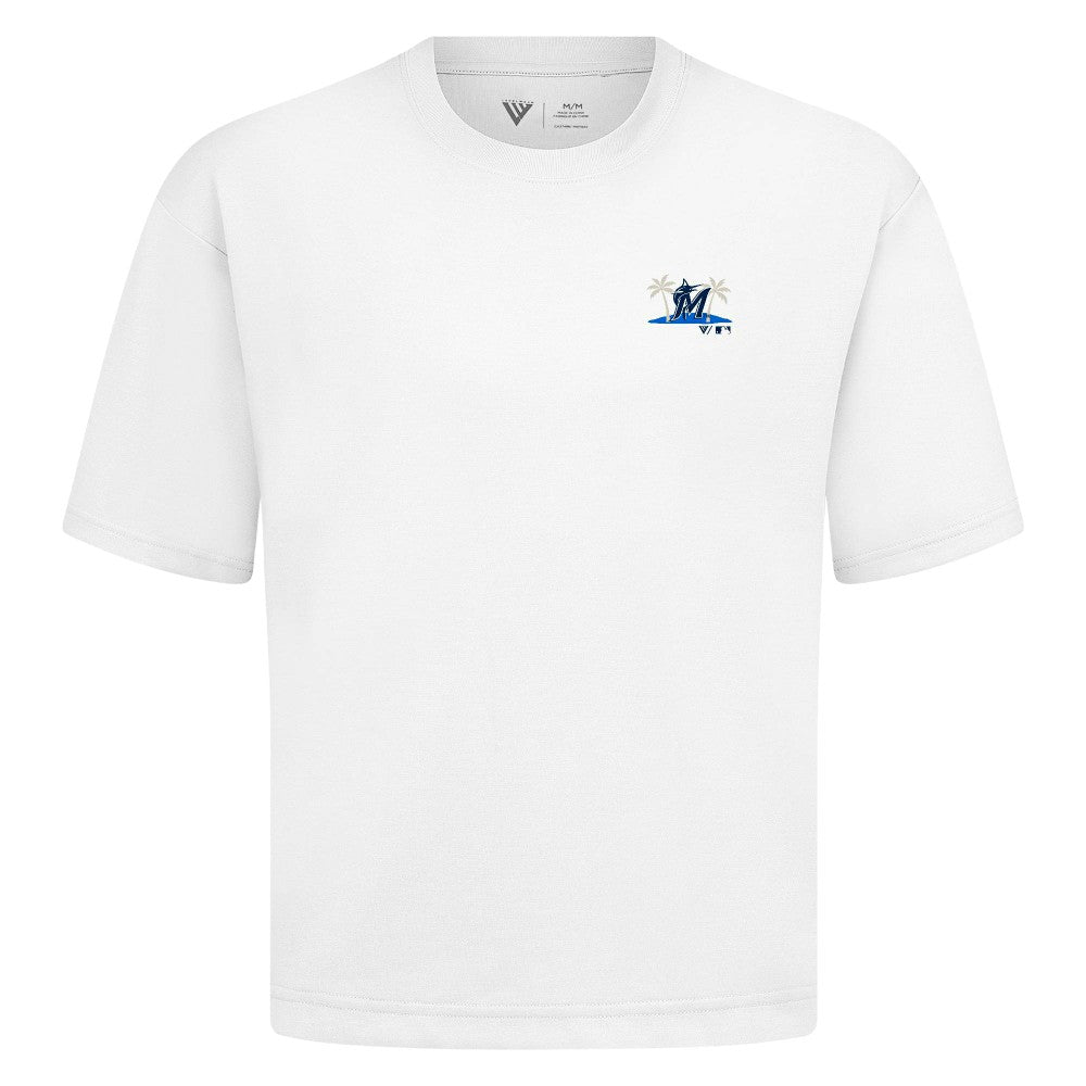 MLB Miami Marlins Levelwear  Luxe Signature Knit T-Shirt