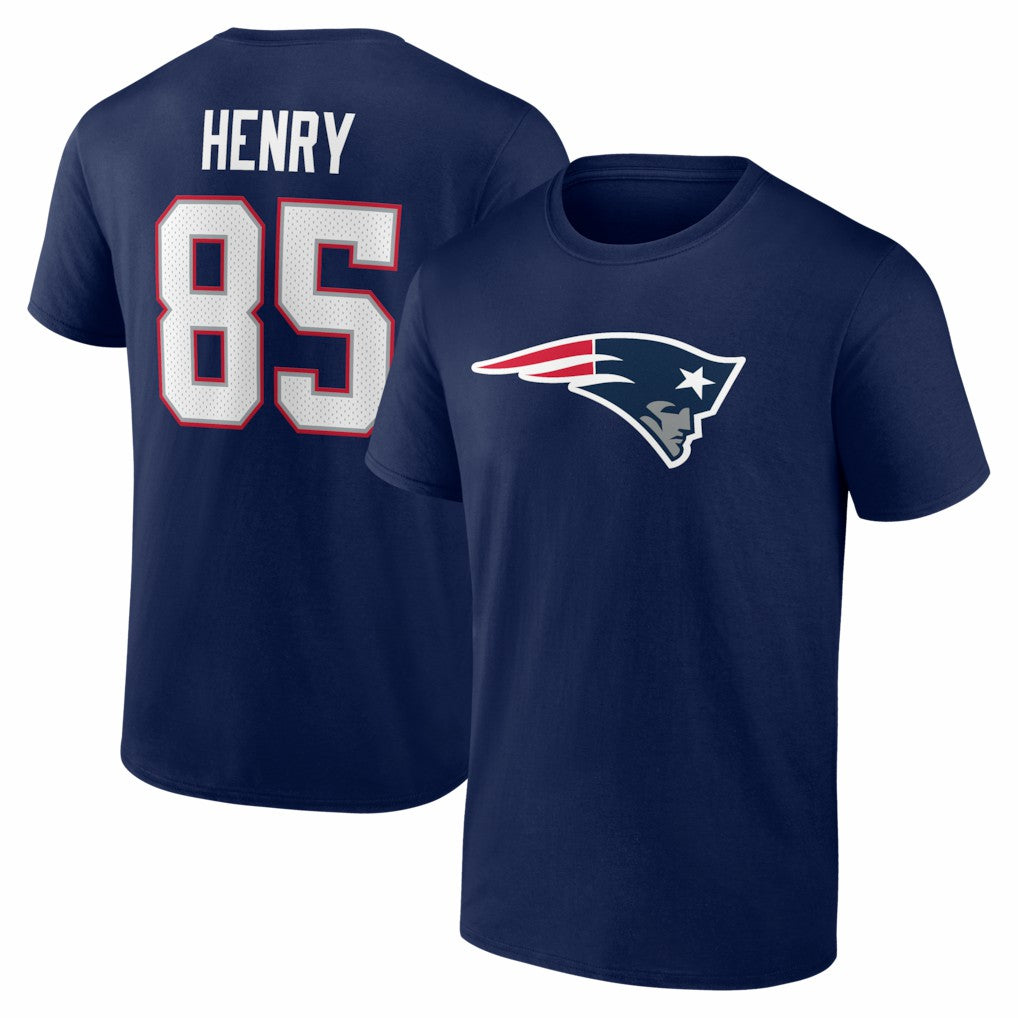 Hunter Henry  Icon Name & Number T-Shirt - New England Patriots