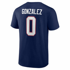 Christian Gonzalez  Icon Name & Number T-Shirt - New England Patriots