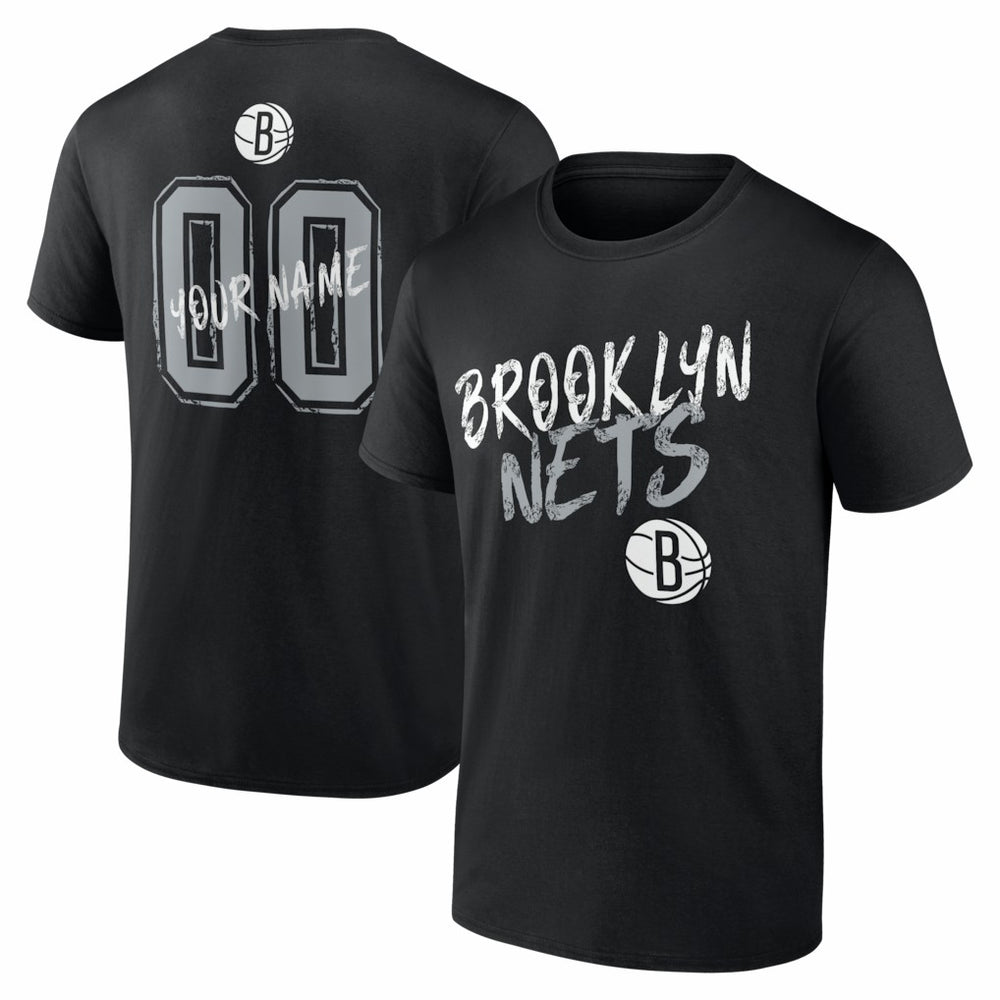 NBA Brooklyn Nets Big & Tall Hustle Personalized Name & Number T-Shirt