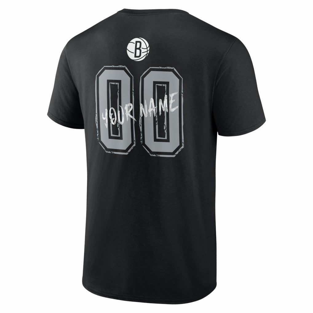 NBA Brooklyn Nets Big & Tall Hustle Personalized Name & Number T-Shirt