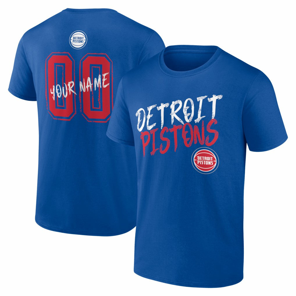 NBA Detroit Pistons Big & Tall Hustle Personalized Name & Number T-Shirt sale