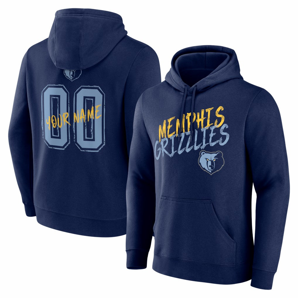 NBA Memphis Grizzlies Big & Tall Hustle Personalized Name & Number Hoodie