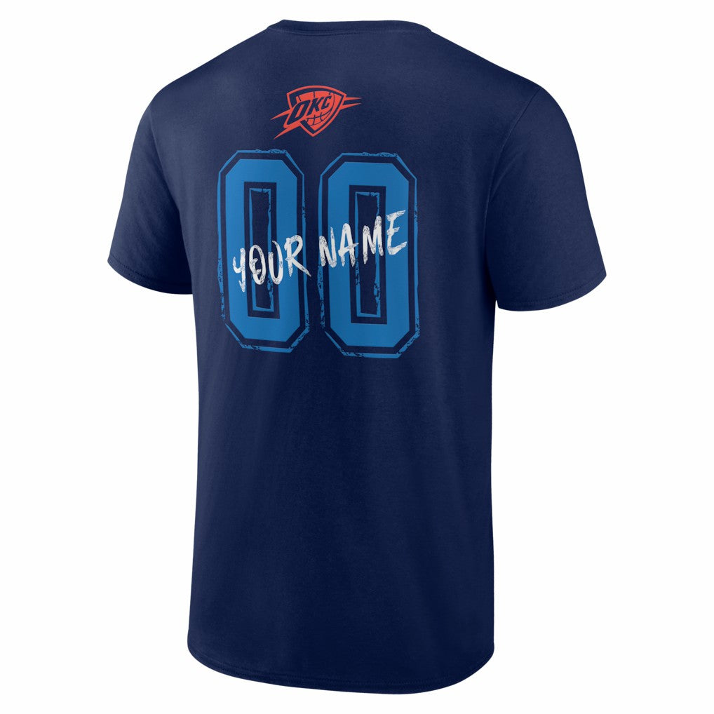 NBA Oklahoma City Thunder Big & Tall Hustle Personalized Name & Number T-Shirt