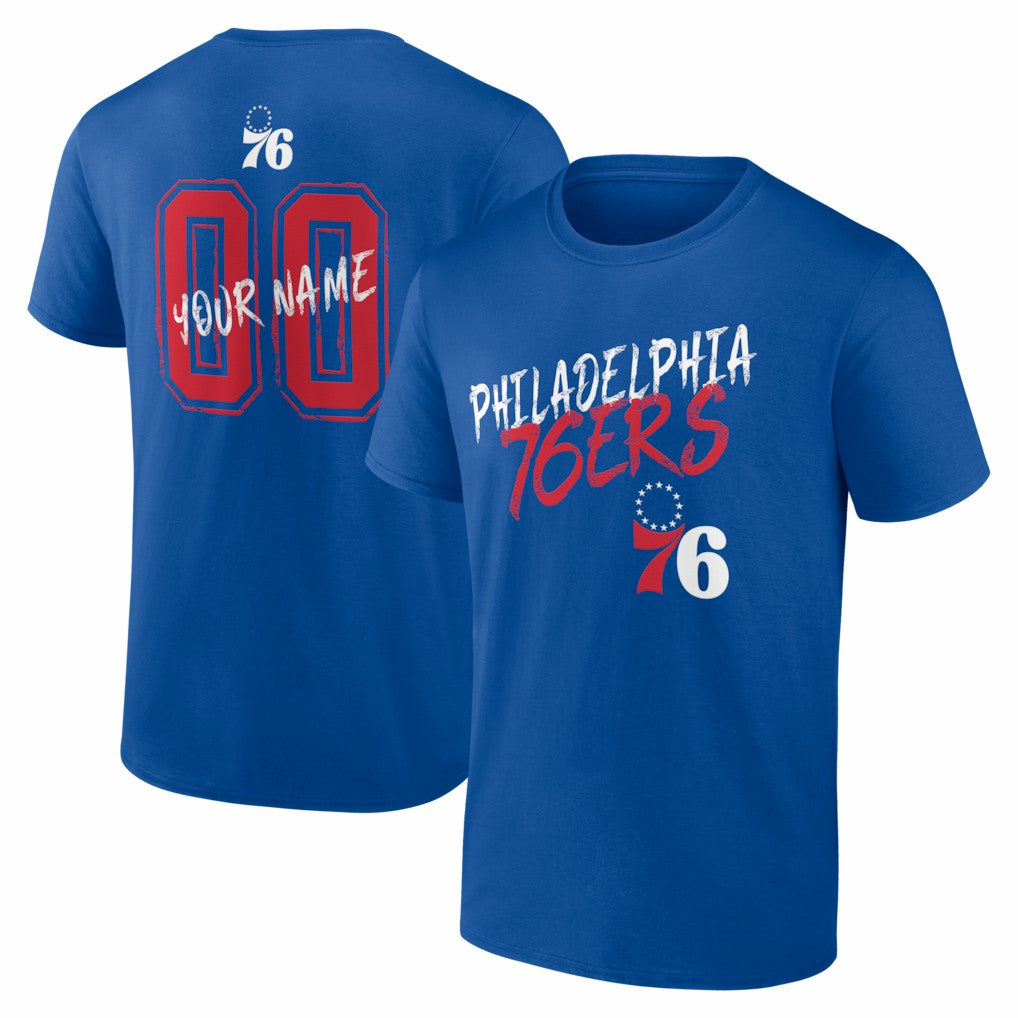 NBA Philadelphia 76ers Big & Tall Hustle Personalized Name & Number T-Shirt