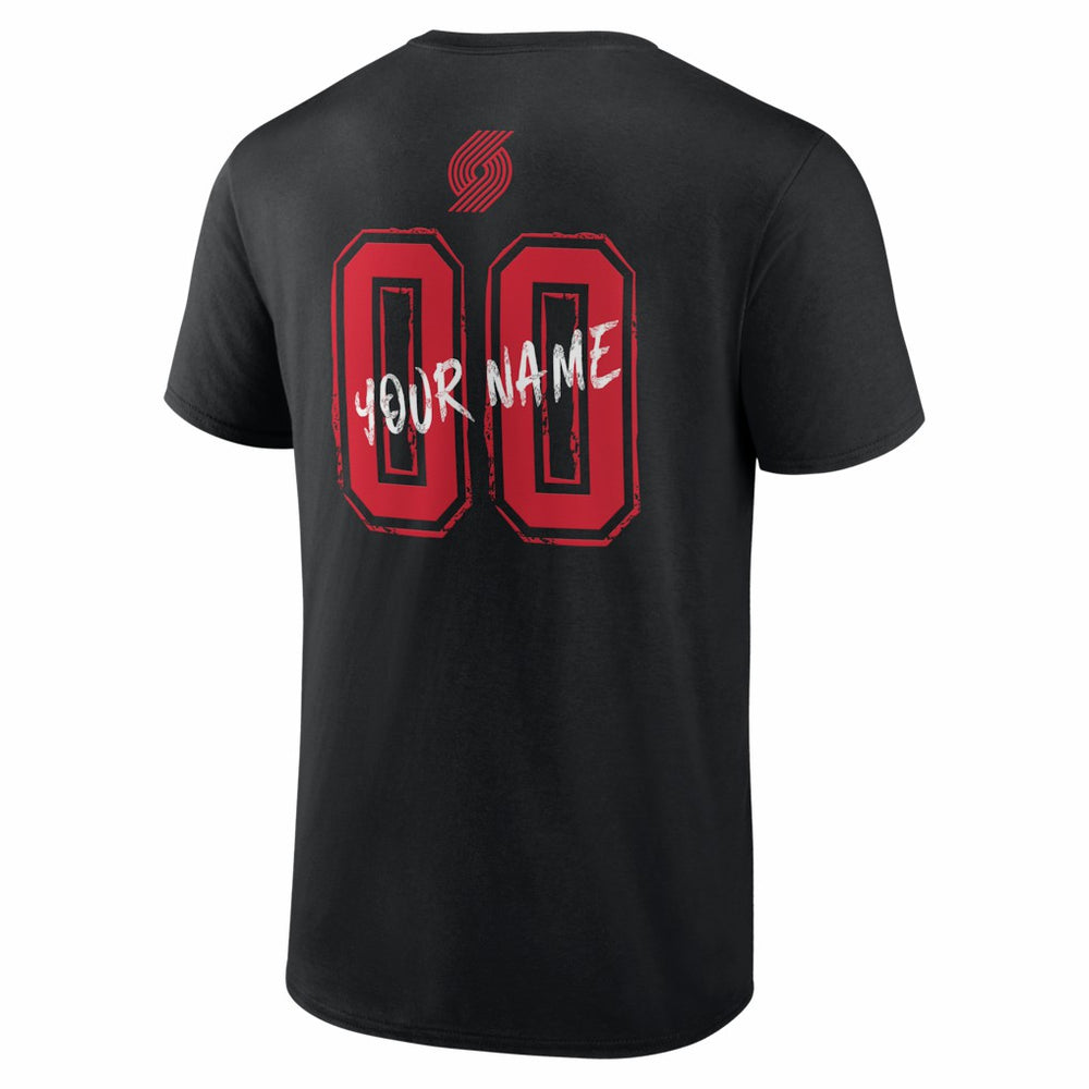 NBA Portland Trail Blazers Big & Tall Hustle Personalized Name & Number T-Shirt