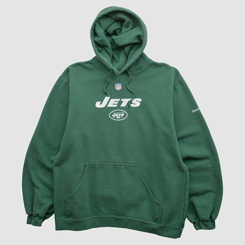 Reebok 2000s Hooded Pullover Sweatshirt - New York Jets