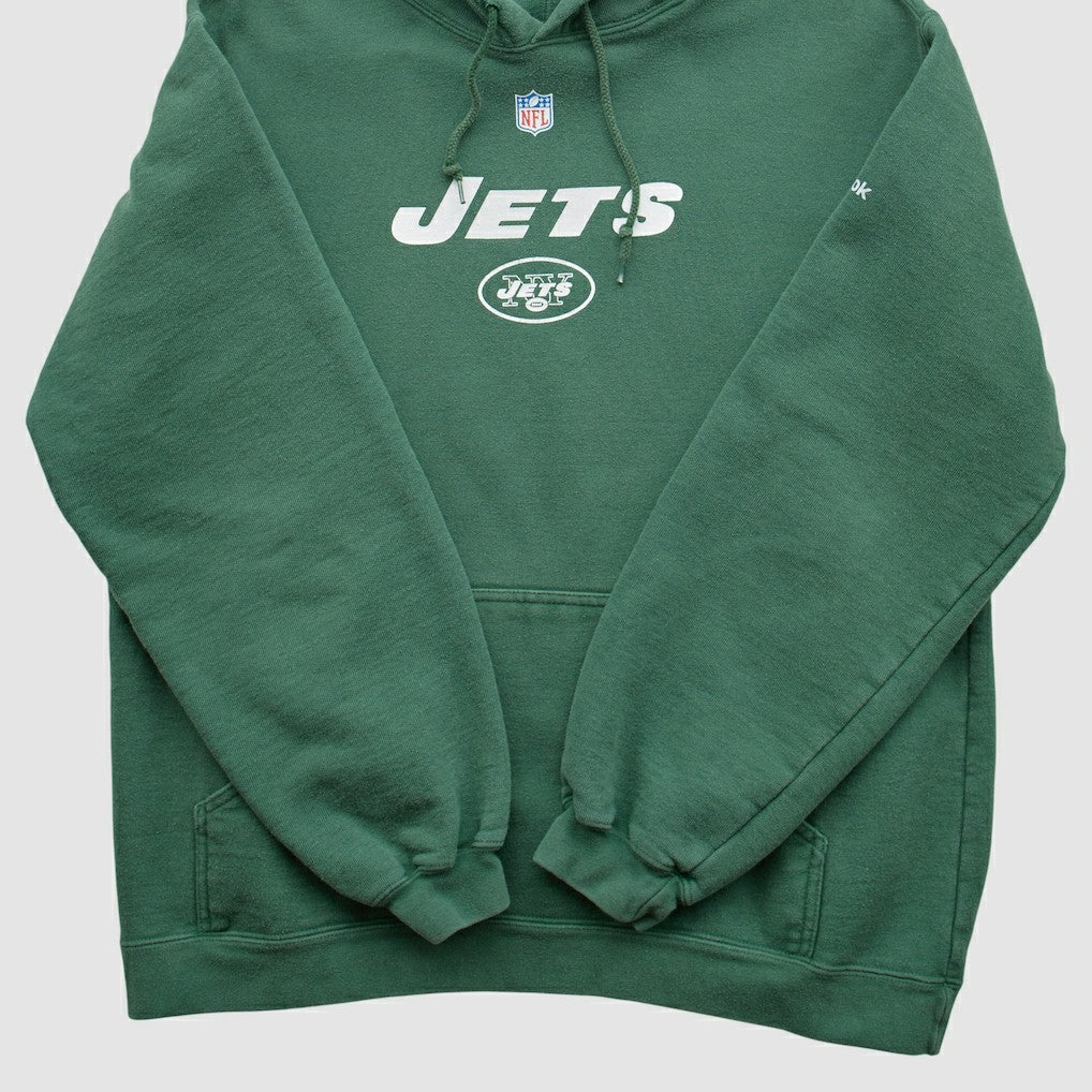 Reebok 2000s Hooded Pullover Sweatshirt - New York Jets