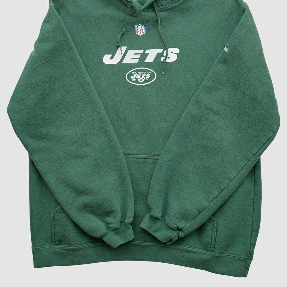 Reebok 2000s Hooded Pullover Sweatshirt - New York Jets