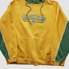 Reebok 2000s Hooded Pullover Sweatshirt - Green Bay Packers