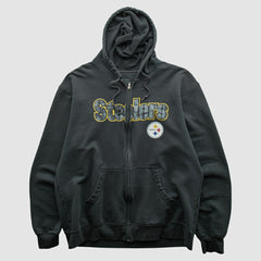 Reebok 2000s Hooded Full Zip Sweatshirt - Pittsburgh Steelers