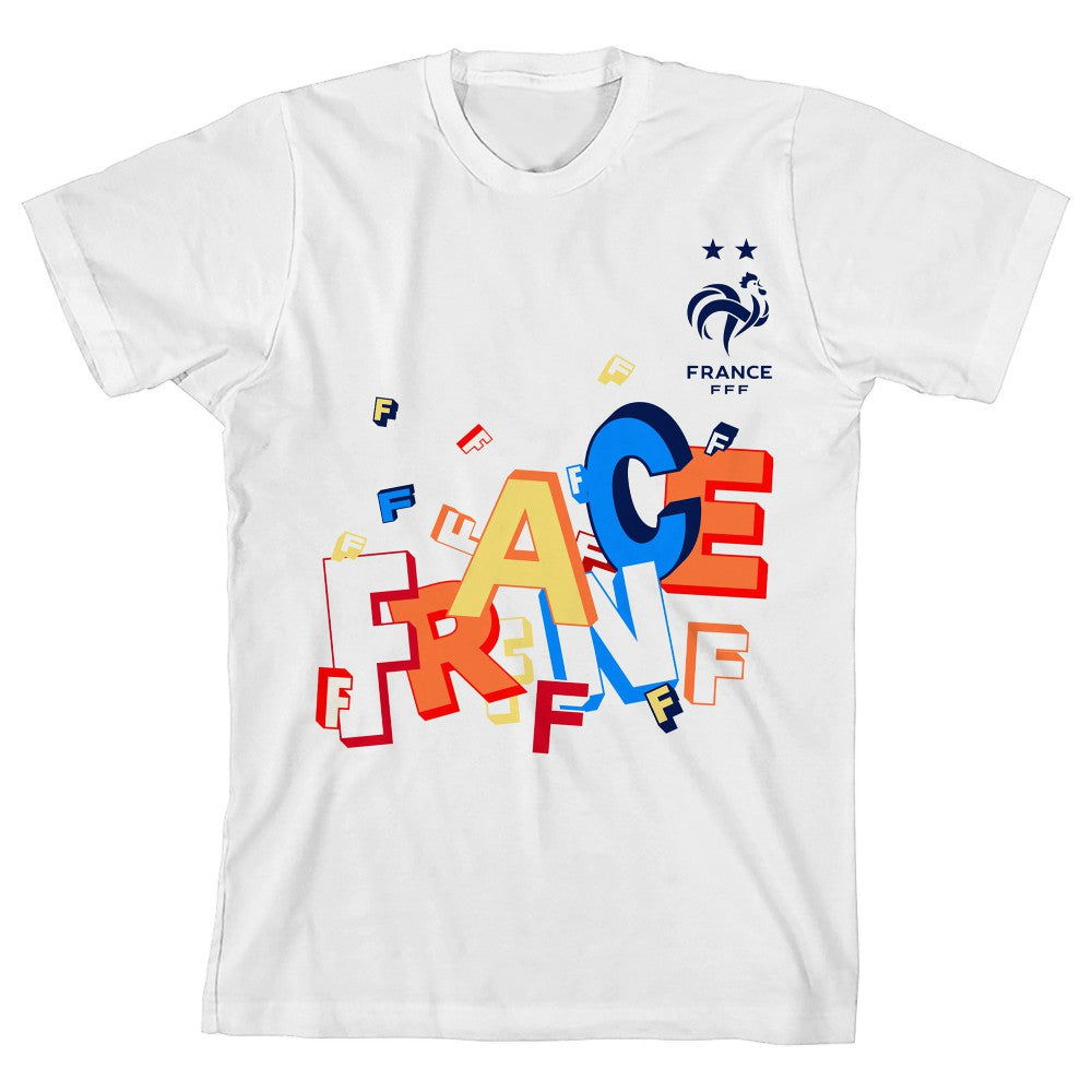 France National Team Youth FFF T-Shirt -  White