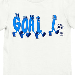 France National Team Youth Goal Letters Playing Soccer T-Shirt -  White
