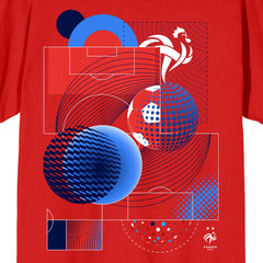 France National Team Abstract Art T-Shirt -  Red
