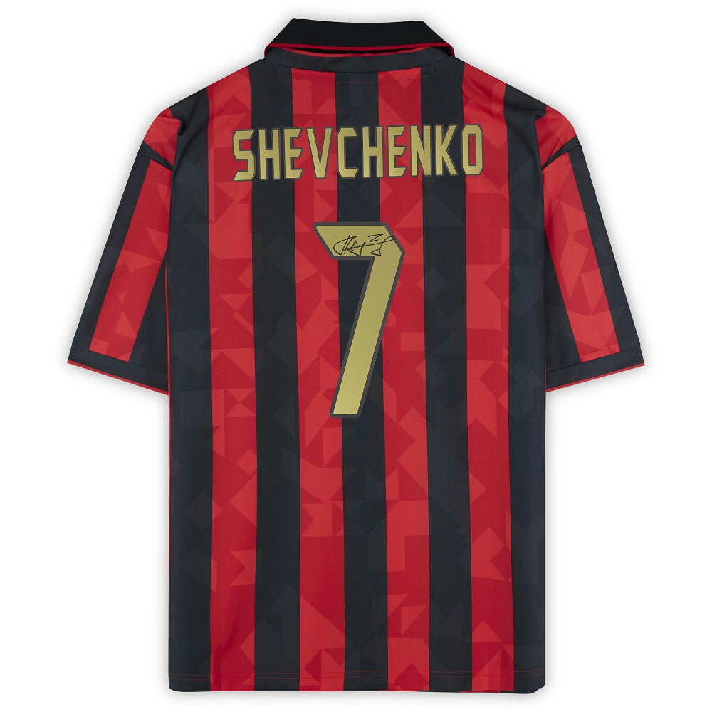 Andriy Shevchenko AC Milan Autographed 1994 Red/Black Home Jersey -  Icons
