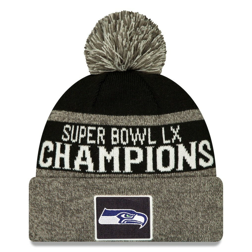 Super Bowl LX Champions Parade Cuffed Knit Hat with Pom - Seattle Seahawks