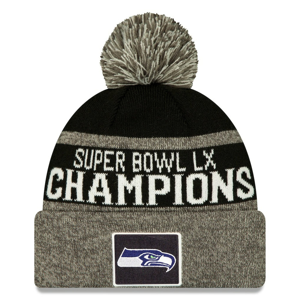 Super Bowl LX Champions Parade Cuffed Knit Hat with Pom - Seattle Seahawks