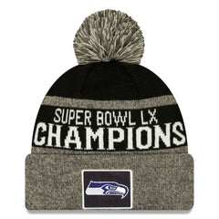 Super Bowl LX Champions Parade Cuffed Knit Hat with Pom - Seattle Seahawks