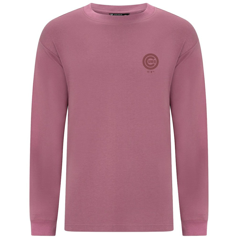 MLB Chicago Cubs Levelwear Bridal Rose Luxe Signature Long Sleeve T-Shirt