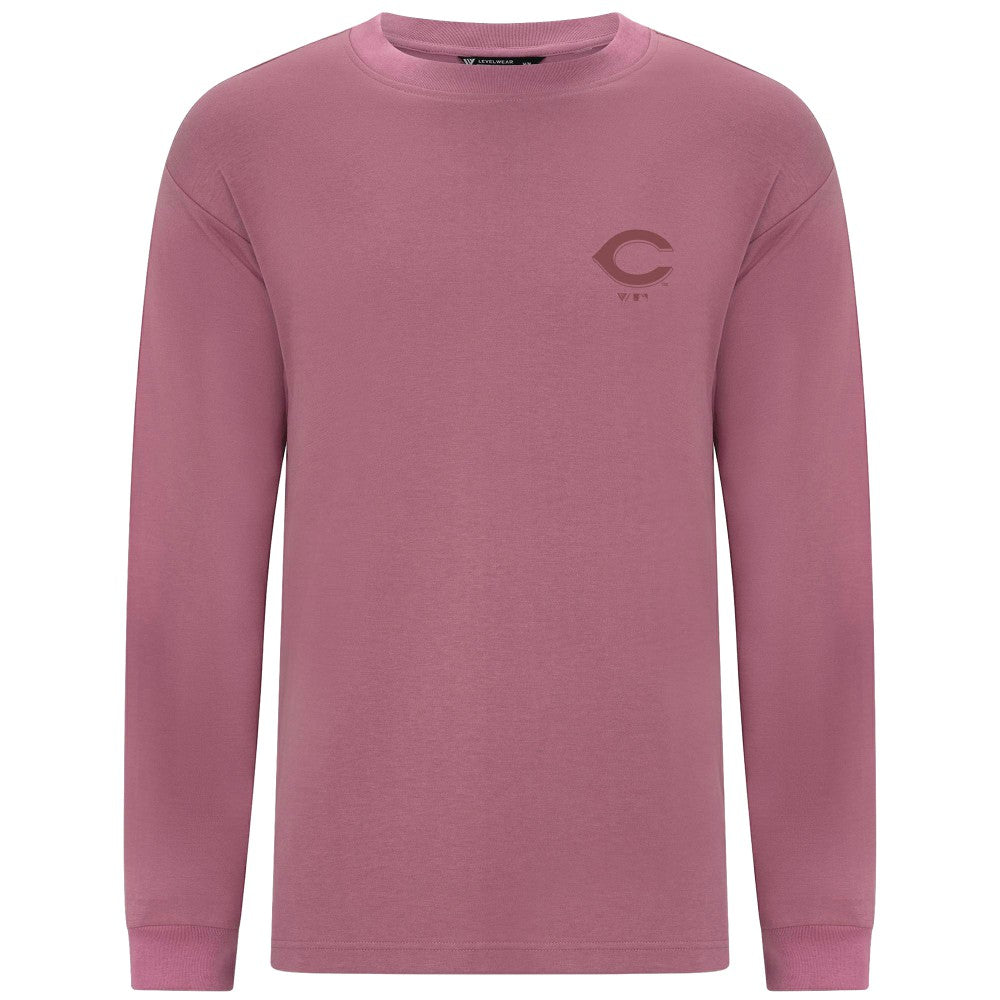MLB Cincinnati Reds Levelwear Bridal Rose Luxe Signature Long Sleeve T-Shirt