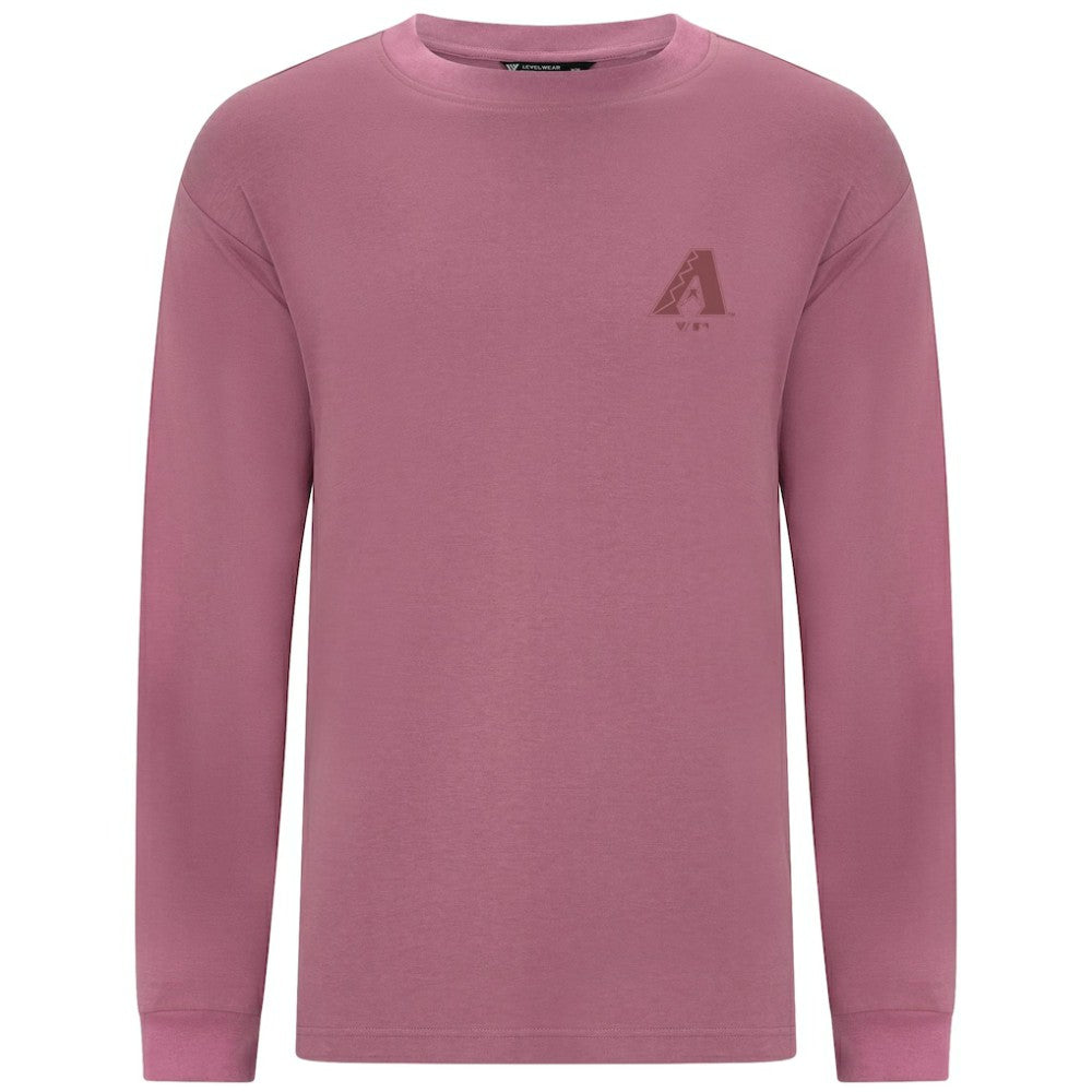 MLB Arizona Diamondbacks Levelwear Bridal Rose Luxe Signature Long Sleeve T-Shirt