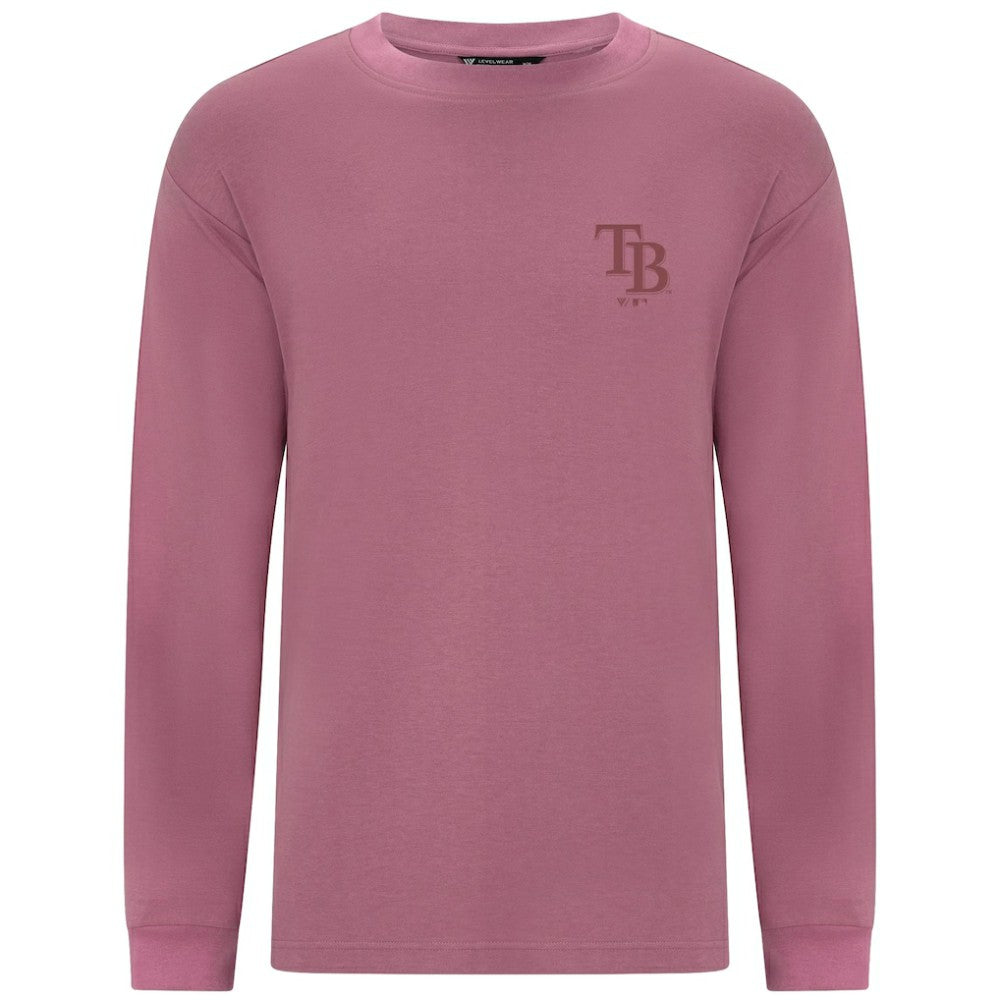 MLB Tampa Bay Rays Levelwear Bridal Rose Luxe Signature Long Sleeve T-Shirt