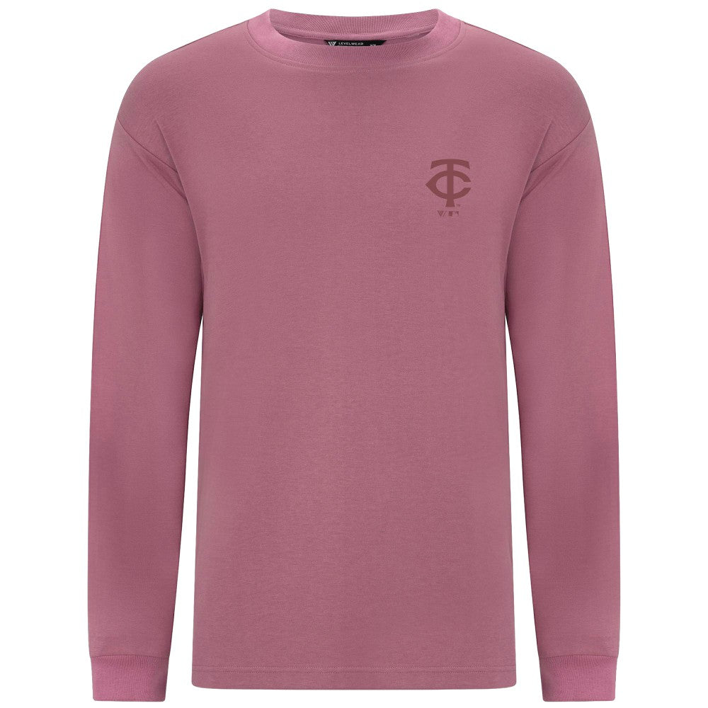 MLB Minnesota Twins Levelwear Bridal Rose Luxe Signature Long Sleeve T-Shirt