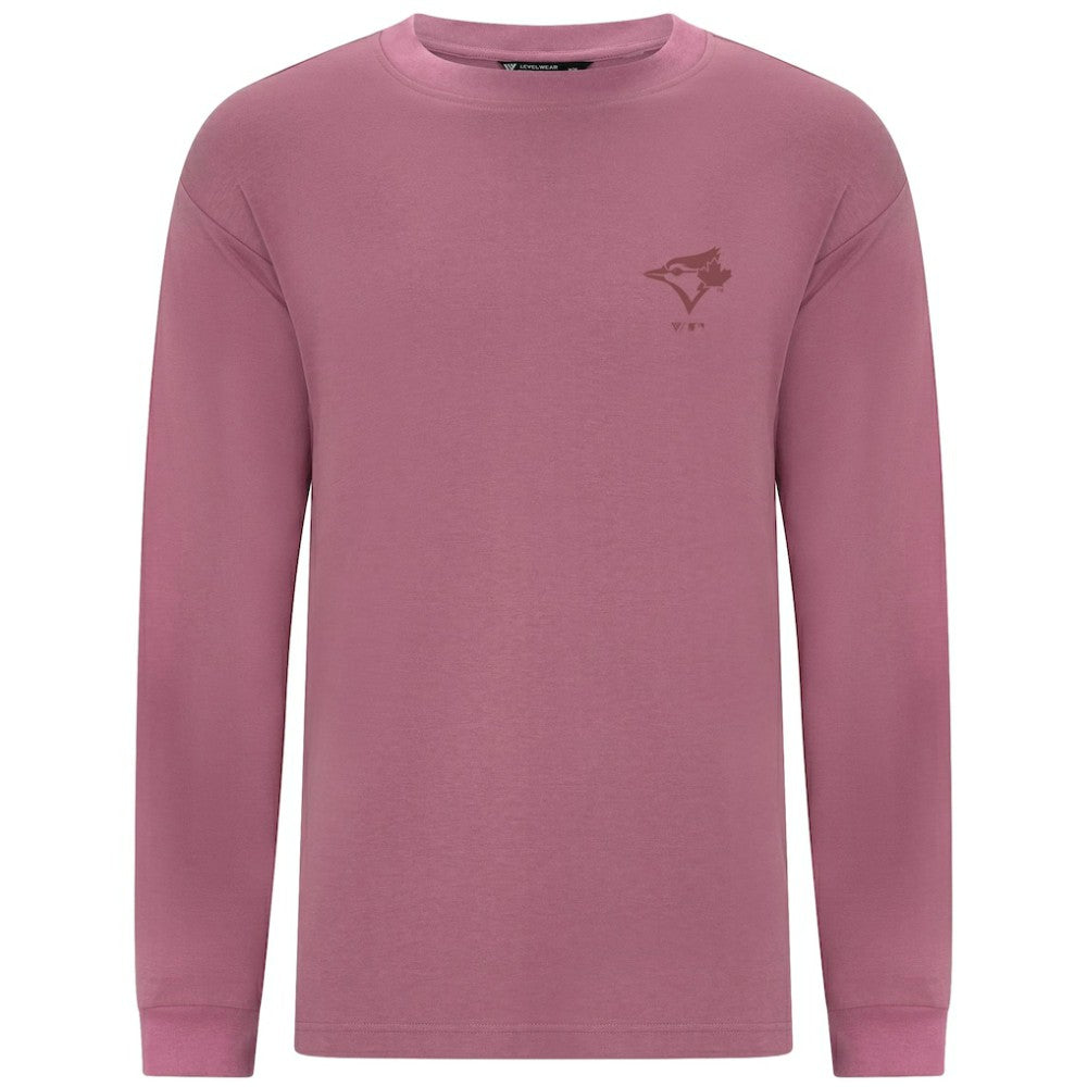 MLB Toronto Blue Jays Levelwear Bridal Rose Luxe Signature Long Sleeve T-Shirt