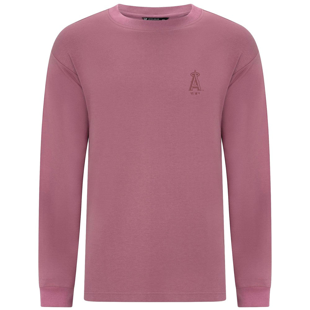 MLB Los Angeles Angels Levelwear Bridal Rose Luxe Signature Long Sleeve T-Shirt