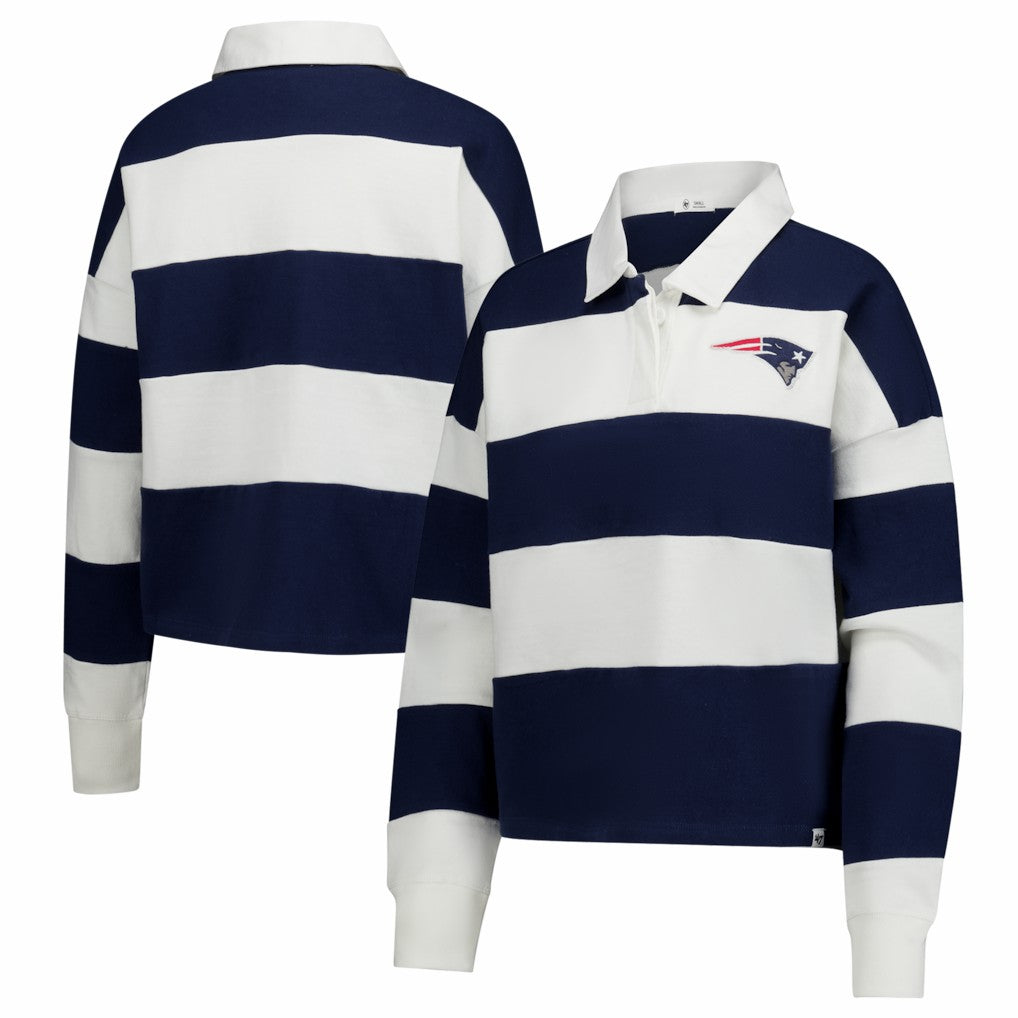 '47 Women's Clubhouse Hall Raven Rugby Long Sleeve T-Shirt - New England Patriots