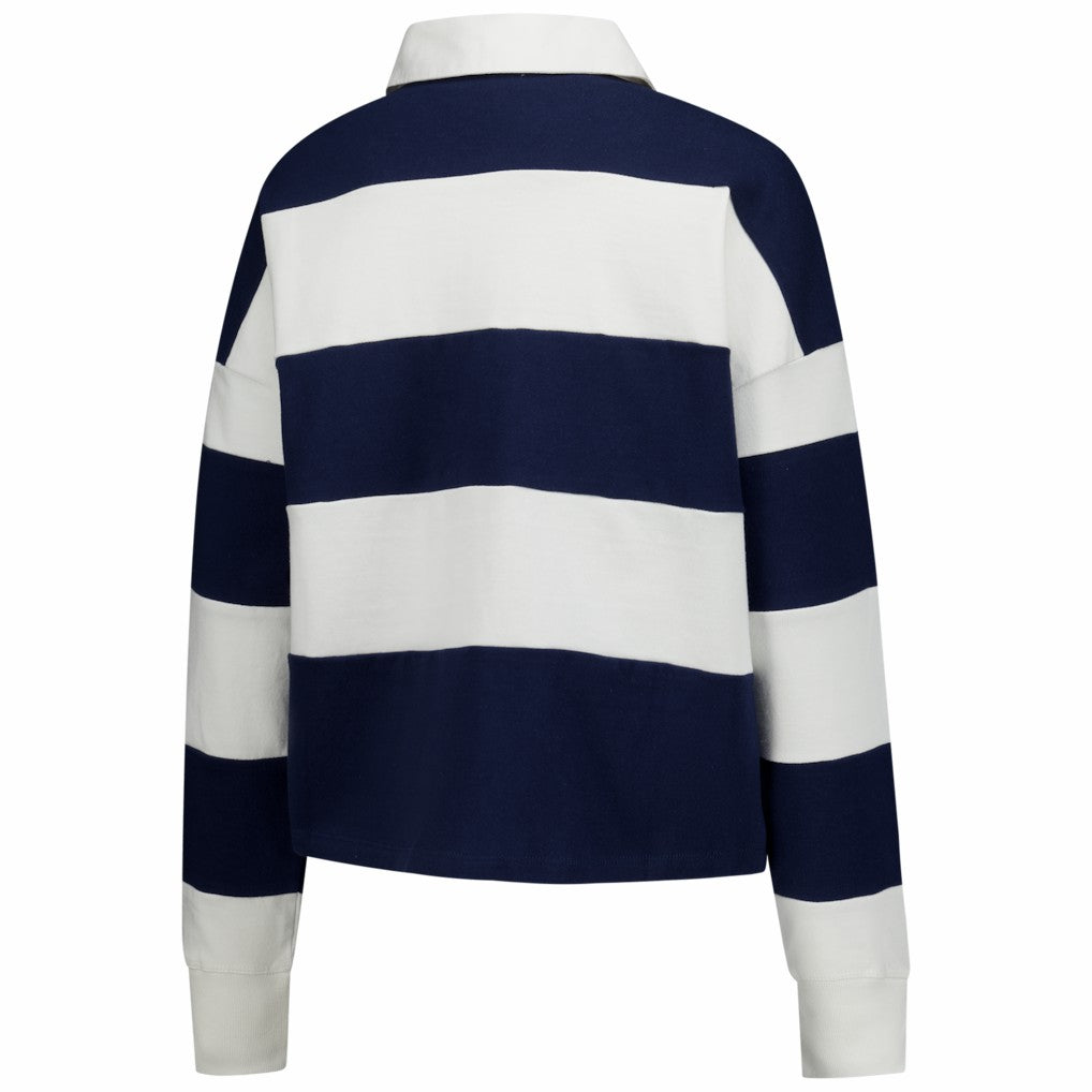 '47 Women's Clubhouse Hall Raven Rugby Long Sleeve T-Shirt - New England Patriots