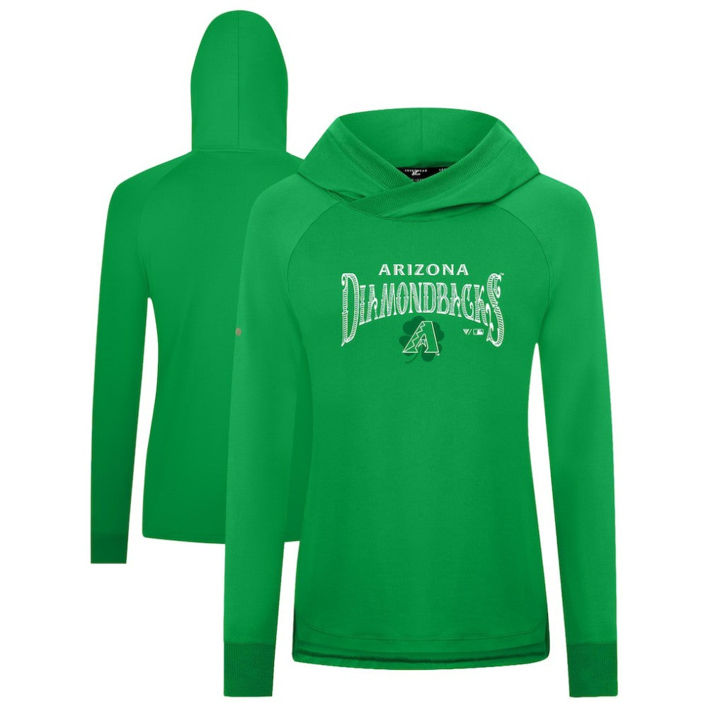 MLB Arizona Diamondbacks Levelwear Women's St. Patrick's Day Slender Raglan Hoodie