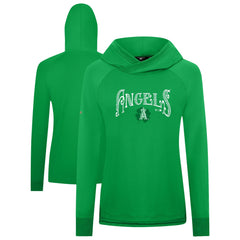 MLB Los Angeles Angels Levelwear Women's St. Patrick's Day Slender Raglan Hoodie