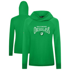 MLB Baltimore Orioles Levelwear Women's St. Patrick's Day Slender Raglan Hoodie