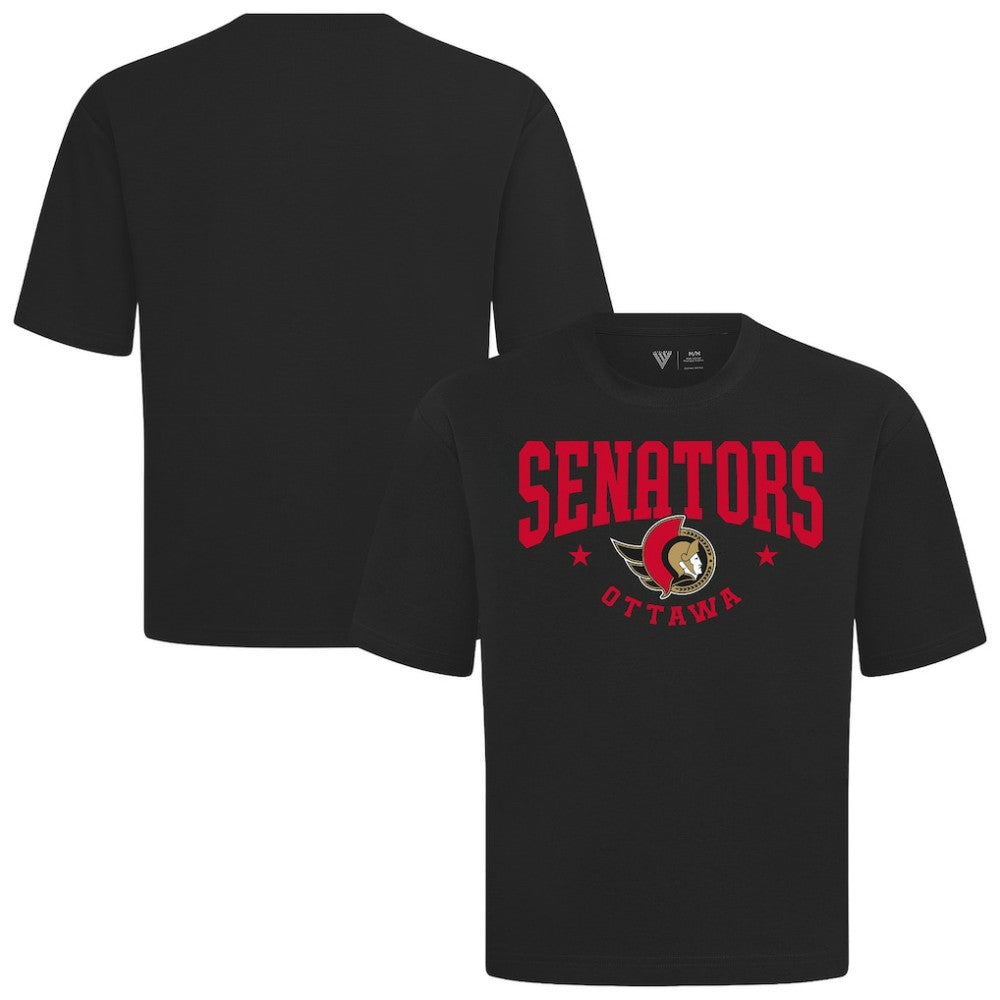 NHL Black Ottawa Senators Levelwear Luxe Signature Knit T-Shirt