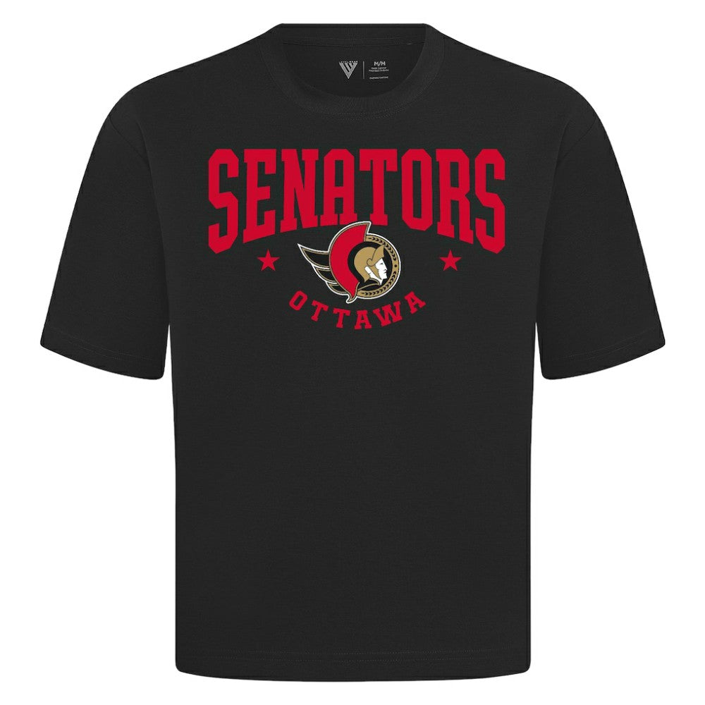 NHL Black Ottawa Senators Levelwear Luxe Signature Knit T-Shirt